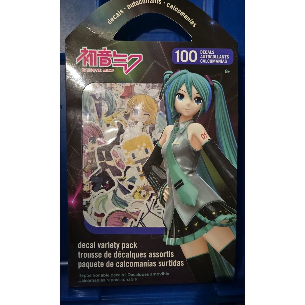 Hatsune Miku Repositionable Decal Variety Pack 100 Stickers Decor